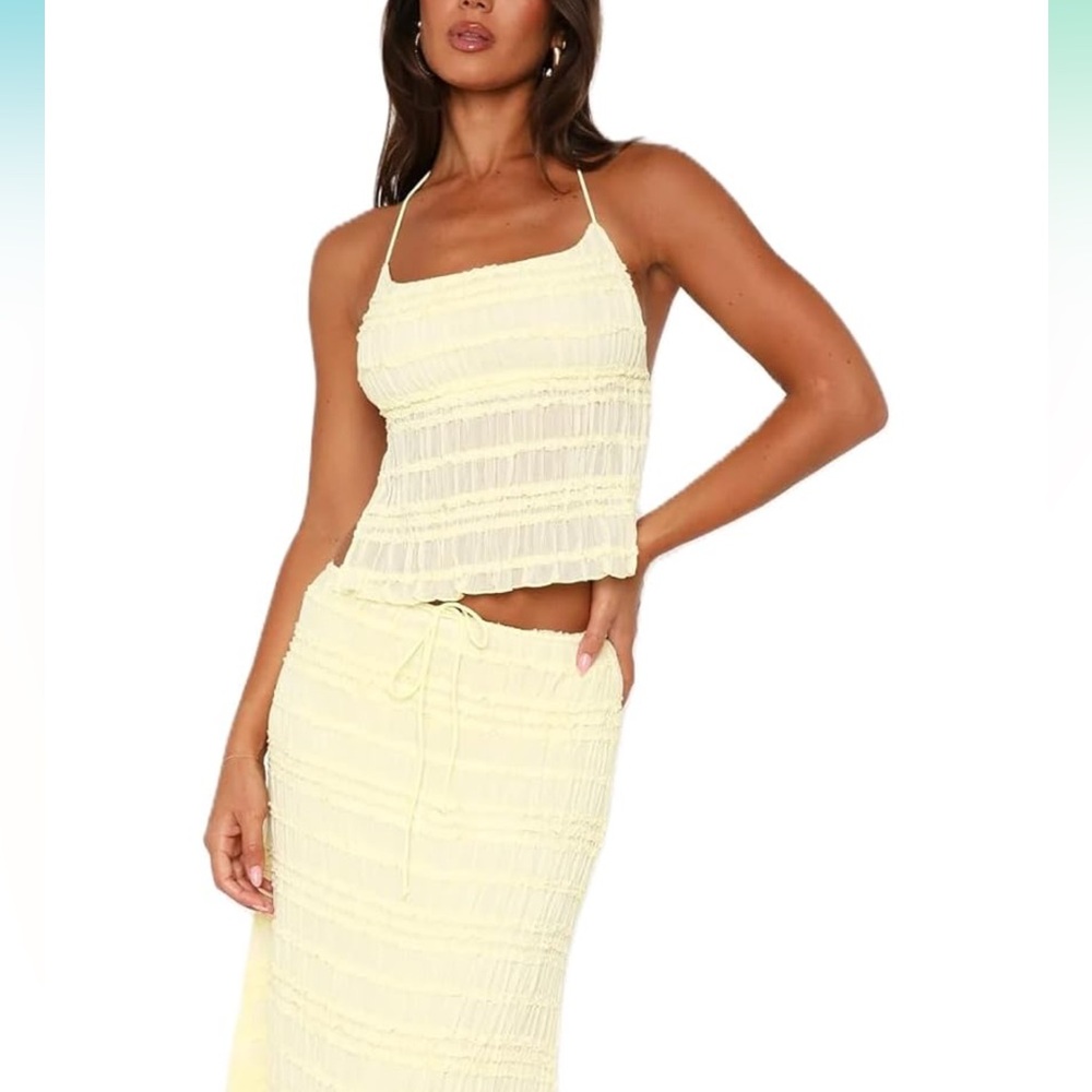 Elegant Yellow Women's Skirt